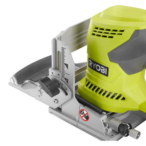 6 Amp AC Biscuit Joiner Kit With Carbide Tipped Blade For Pro Level Slot Cutting, Adjustable 0 To 135 Degree Angles