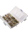 Rivet Nut Assortment Kit 150Pcs Six Sizes M3 M4 M5 M6 M7 M8 Zinc Plated Carbon Steel Threaded Inserts For Auto Repair, Furniture Assembly, Home Improvement And DIY Projects in plastic storage case