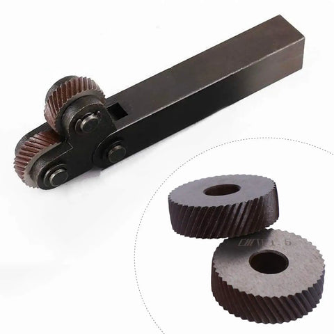 3 Piece Dual Wheel Knurling Tool Set With Diagonal And Linear Pitch For Precision Machining And Embossing Pro Grade Durable Build