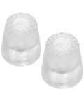 2Pc Rubber Chair Foot Pads Non Slip Floor Protectors For Chair Legs Universal Fit For Square Round And Rectangular Legs For Office And Night Use Self Adhesive Easy Install showing clear rubber pads