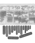 140 Piece Stainless Steel Woodruff Keys Assortment Kit For Heavy Machinery Repair With Rounded Ends Featuring Fatigue Resistant Corners And Wear Resistance Ideal For Marine Chemical Outdoor Conditions And Stands Up Tough When Pressure Hits Projects, case view