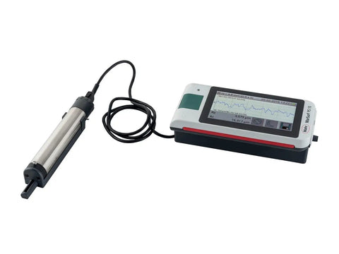 Marsurf PS 10 Portable Roughness Measuring Unit With 5 Um Stylus And Smartphone Style Touch Screen Display For Fast On The Go Surface Roughness Measurements connected probe and display