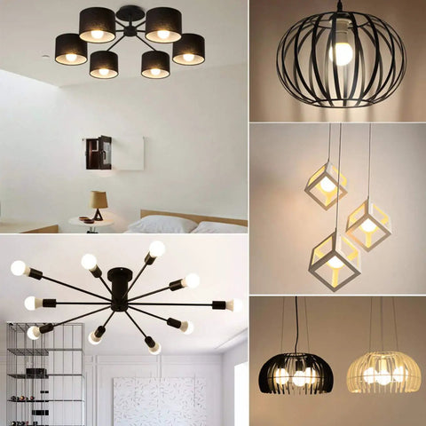 E12 LED Bulbs 60W Equivalent Daylight 5000K 600 Lumen High CRI 85 Plus Non Dimmable in modern ceiling fan lights setup