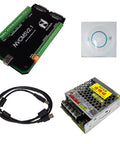 Six Axis CNC Motion Controller Card Kit USB 300KHz Breakout Board NVCMV2.1 for DIY Milling, Lathe and Milling Machines, 75W 24V DC Power, Supports Stepper Motors, 3 4 5 6 Axis Ready, USB cable, CD, power supply