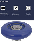 Two Inch Nylon Garage Door Roller Wheel Kit Blue 12 Pack With Four Inch Stem Quiet High Load Durable Bearings 6200 2RS