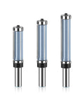 Premium Double Bearing Flush Trim Router Bit With 1/2 Inch And 12mm Shake, showing three carbide tip router bits for precise wood trimming.