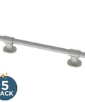 Matte Brushed Nickel Adjustable Drawer Pulls 5 Pack For Kitchen Cabinets Dressers And Cupboards Fits 1-3/8 To 6-5/16 Inch Hole Centers