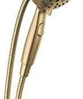 7-Setting Brushed Gold Handheld Shower Head With Bomb H2Okinetic Spray, SureDock Magnetic Hand Shower, Champagne Bronze Finish