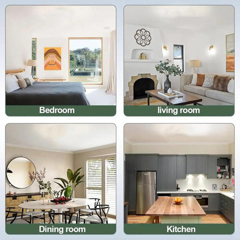 39 Inch Led Ceiling Fan With Light Remote, Smooth Operator Low Profile Flush Mount, 3 Shade Options, Stepless Dimmer, Zero Noise All Copper Motor, Safe Enclosed Blades, Modern Home Upgrade Kit in contemporary interior settings.