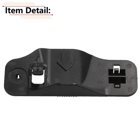 Durable plastic hood prop rod clip retainer for Nissan Altima 2002 to 2006, OEM 65722-8J000, black color, top view image