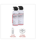 Two Pack 10 Oz Compressed Air Duster With Removable Straw For Pinpoint Cleaning Of Electronics PCs And Keyboards Ozone Safe And Moisture Free Fast Dust Removal From Hard To Reach Spots Includes Bitterant To Deter Inhalant Abuse