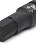 11/16 inch socket from the 65 Piece 1/2 Inch Drive Impact Socket Set Standard And Deep SAE And MM Off Corner Loading for less rounding