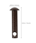 Heavy Duty 2PC Single Hole Clevis Pins Set For Hammock Chair Swing Hanging Bolt Hardware Plug Kit Durable Indoor Outdoor Furniture Gear, brown steel clevis pin, 2.9 in size.