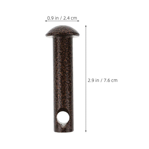 Heavy Duty 2PC Single Hole Clevis Pins Set For Hammock Chair Swing Hanging Bolt Hardware Plug Kit Durable Indoor Outdoor Furniture Gear, brown steel clevis pin, 2.9 in size.