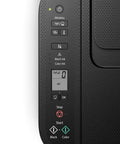 Slick Wireless All In One Home Office Printer Scanner Copier control panel features buttons for wireless, start, and ink selection.