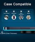 Case compatibility features of 15W Magnetic Wireless Charger Pad For Galaxy S21 Through S26 And Pixel Pro Phones shown.