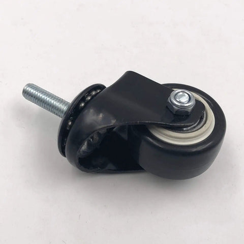 Tough As Nails Heavy Duty 1.5 Inch Swivel Stem Polyurethane Caster In Black for toolboxes and shelves with M10 mount.