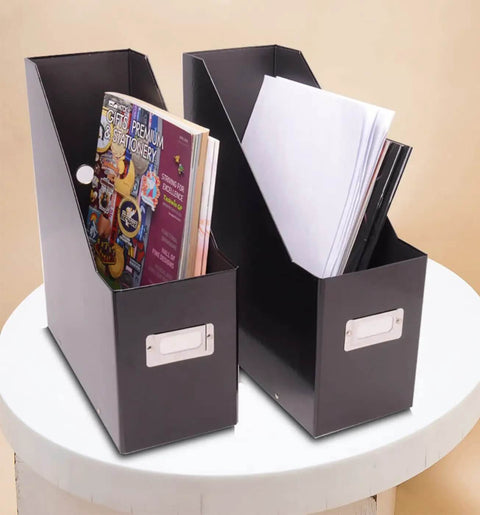 Jumbo Magazine File Back For College Dorm And Home Office Organization Snap Together Flat Pack Heavy Duty Fiberboard