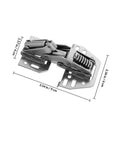 Heavy Duty RV Cabinet Door Hinge With Hydraulic Soft Close For Camper, steel overhead hinge, dimensions shown