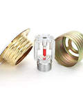 Two Pack Concealed Pendent Fire Sprinkler Head With Flush Cover Plate DN15 Half Inch Thread K80 Rating showing brass frame and cover plate.