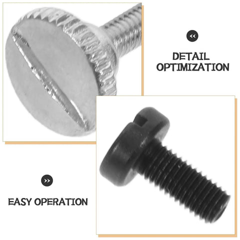 Awesome 60 Piece Metal Sewing Feet Screw Set With Thumb Screws For Home Repairs Sturdy silver black screws showcasing detail and easy operation.
