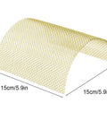 Five Pack 80 Mesh Brass Woven Wire Mesh Sheets Non Magnetic Shielding Screen for DIY Projects, 5.9 x 5.9 inches, Arch Display