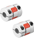 Two Pack 8mm To 8mm Shaft Couplings Flexible Servo Stepped Motor Joint With Damping For Misalignment And Vibration Reduction