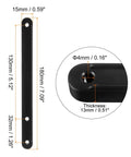 180mm Plastic Drawer Slides Four Pack, side mounted black plastic guide rail with 4mm holes and 13mm thickness