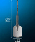 Clay Spade Drill Bit For SDS Max Rotary Hammers, Firecore 4.5 Inch By 17 Inch Steel Shovel Bit, full view with measurements
