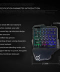 Compact 35 Key Mechanical Gaming Keyboard With Ergonomic Wrist Rest And Snappy One Handed Keypad Delivering Fire Rgb Backlights For Clutch Fps Moba Rig Ready Pc Gamer Setup at a top-down view showing key layout and RGB lighting.
