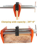 Patented Self Centering Dowel Jig Kit For Woodworking, Pro Grade Drilling Guide with adjustable clamp for 3/8 to 6 inch boards