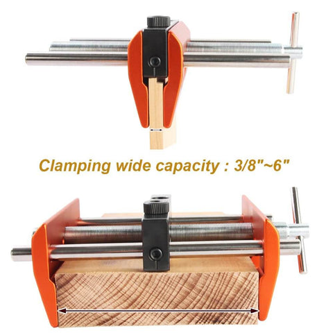 Patented Self Centering Dowel Jig Kit For Woodworking, Pro Grade Drilling Guide with adjustable clamp for 3/8 to 6 inch boards
