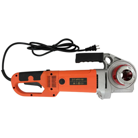 Heavy Duty Electric Pipe Threader Portable Pipe Threading Machine 2000W With Pure Copper Motor And Overload Protection For Long Life Rugged On The Go Threading Tool For Steel Iron And PVC Pipes, orange