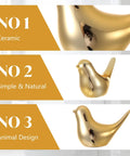 Premium Quality Pretty Sweet Ceramic Toilet Bolt Caps With Top Notch Gold Bird Trim Easy Swap Screw Covers For Modern Bathroom Decor And Straight Forward Setup with gold bird designs.