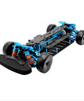 Carbon Fiber and Metal RC Chassis Frame for TT02 1/10 Scale, Sick Upgrade Kit displayed with metal accessories, ultra rugged design