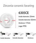 Premium Heavy Duty Full Zirconia Ceramic Deep Groove Ball Bearing 6312Ce 60X130X31Mm Five Pack Rolls 6305CE dimensions shown