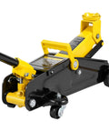 Low Profile 2 Ton Floor Jack For Cars Heavy Duty Iron Hydraulic Car Jack With Quick Lift Pump 4.9 To 13.2 Inch Lift Range Single Piston Yellow Finish