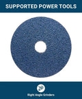 Heavy Duty Resin Fiber Zirconia Sanding Discs Built To Crush Gnarly Rust And Old Paint On Steel Or Wood Angle Grinder Wheels Featuring 7 8 Inch Arbor 25 Piece Pack Lightning Smooth 36 Grit, 5 inch diameter disc
