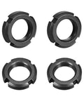 M25x1.5 Fine Pitch Round Slotted Nut Set Four Slot Lock Nuts For Bearings Beefy Carbon Steel Black Finish 4 Pack Bundle