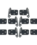 Heavy Duty Self Closing Cabinet Hinges, 10 Pack, Overlay Flush Door Hinges, Cold Rolled Steel With Polished Chrome Finish