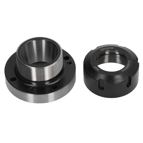 Heavy Duty ER50 Collet Chuck With 100Mm Diameter And Seven Holes For Lathe Milling CNC Machine Tool Made From Carbon Steel for mounting.