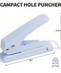 Heavy Duty 1/4 Inch Single Hole Paper Punch For Crafts and Office Use, shown in compact design with dimensions and 1/4 inch hole size