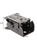 Heavy Duty Stainless Steel Folding Table Leg Brackets With Self Locking Hinges, side view showing dimensions 1 3/10" x 1/10".