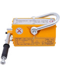 Heavy Duty Steel Magnetic Lifter Delivering Rock Solid 880 Lb Permanent Magnet Grip With Tough As Nails U Loop Shackle Hook, yellow design