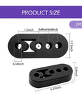 2 Pack Rubber Exhaust Hangers For Muffler And Tailpipe Adjustable 4 Hole Universal Damping Bracket, size details shown