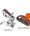 Mini Electric Belt Sander Grinder With Variable Speed Control For Polishing, Sharpening Tools And Edges compact tool with sanding belts.