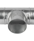 Heavy Duty Galvanized Steel Four Inch Tee Shape Ducting Splitter Solid Ninety Degree Vent Adapter top view