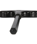 Front view of SAE T Handle Allen Wrench Set with heat treated alloy steel shaft and comfortable plastic grip