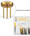 Modern Brass Gold 3 Light Ceiling Fixture With Globe White Glass Shade Semi Flush Mount For Living Room Hallway Sputnik Chandelier Lighting That Delivers Bright Even Illumination And Chic Premium Vibe brushed finish close-up