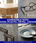 Cyanoacrylate Glue With Activator Kit Instant Bond For Woodworking Plastic And DIY Crafts Professional Grade Adhesive compatibility with wood, plastic, metal, ceramic surfaces.